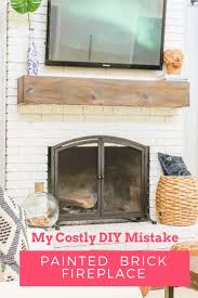 my painted brick fireplace 3 years