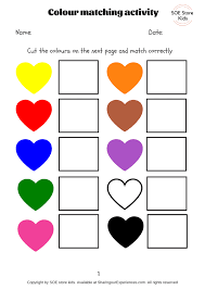 free colors matching activities for