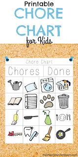 Printable Chore Chart For Kids Chore Chart Kids Charts