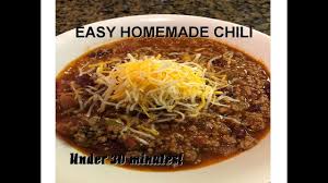 easy homemade chili under 30 minutes