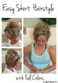 easy short hairstyle with fall colors