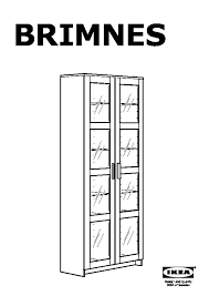 Brimnes Glass Door Cabinet Black