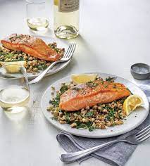 But it's certainly healthier — and tastier, we think — to switch to salmon. Fresh Flavorful Easter Main Dishes Salmon Dishes Easy Seafood Recipes Seafood Dinner