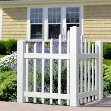 4x white plastic picket fence panels