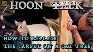 how to replace the carpet on a cat tree