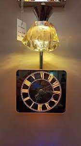 Glass Decorative Wall Clock Light Size