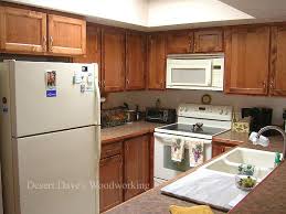 upper cabinets adjacent to a microwave