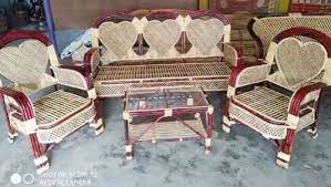 bamboo furniture cane sofa set at rs
