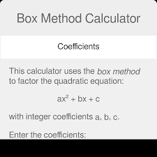 Box Method Calculator