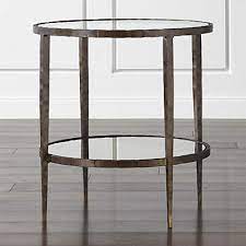 Clairemont Round Side Table With Shelf