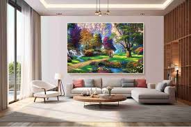 Nature Wall Canvas Painting Of Colorful