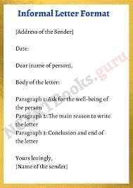 informal letter format sles tips