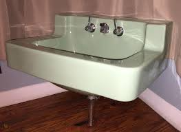Single handle tub/shower faucets two handle tub/shower faucets three handle tub/shower faucets Vintage Jadeite Jade Ming Green Porcelain Ceramic Bathroom Sink 1950 Briggs 1924360483