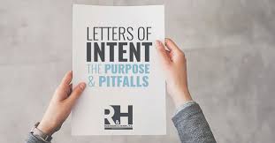 Letters Of Intent The Purpose The Pitfalls