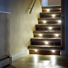 Led Lights For Stairs Kit Recessed Indoor Stair Lighting
