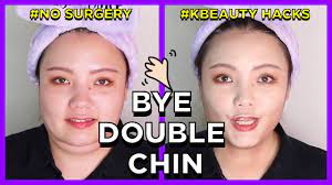 double chin disappears with k beauty