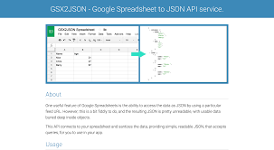 Gsx2json Google Spreadsheet To Json Api Service Js