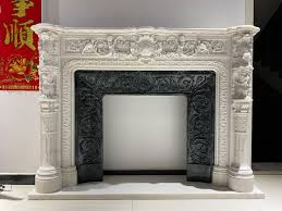Victorian Style Carved Marble Fireplace