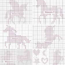 Modern Unicorn Motif Bobble Stitch Chart By Melu Crochet Pattern Puff Stitch Popcorn Steek Blanket Rug Cloth Squares Pattern Pixel Art