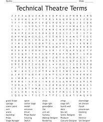 theatre terms word search wordmint