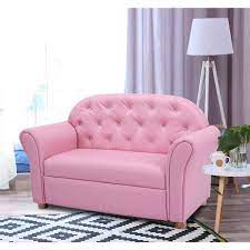 Costway Pink Kids Sofa Princess Armrest