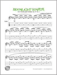 Œ 5 œ 3 œ 1 œ œ œ ˙4. Moonlight Sonata Op 27 Beethoven Easy Guitar Sheet Music Tab