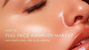 how to full face airbrush makeup with