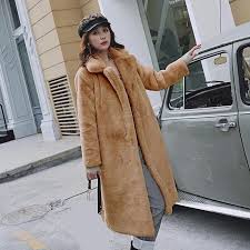Long Jacket Casual Thickened Fur Coat