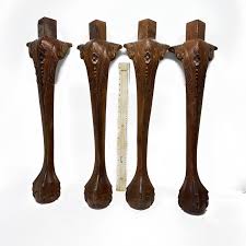 hand carved claw wood ornate table legs