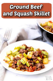 easy ground beef and squash skillet