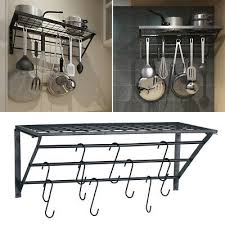 60cm kitchen pan pot rack wall mounted