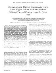 Pdf Thermal Analysis And Optimization Of I C Engine Piston Using