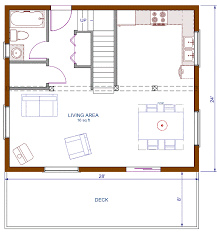 Log Cottage Floor Plan 24 X28 672