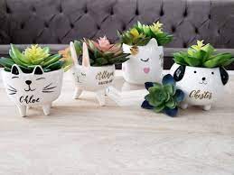 Personalized Ceramic Animal Planter Pot