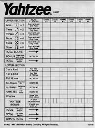 This is a printable yahtzee score card for 8x11.5 paper. Large Free Printable Yahtzee Sheets Printable Yahtzee Score Card