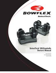 Bowflex 220 Dumbbells Owner S Manual Manualzz Com