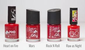 red rimmel salon pro nail color