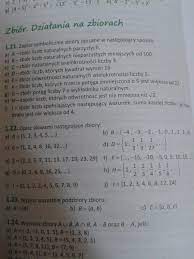 Chodzi o zadanie 1.21 oraz 1.22. Głównie mam problem z pkt f), h) i i) oraz  drobne problemy z zadaniem 1.22. - Brainly.pl
