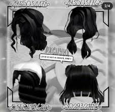 Open me •º☆ #idcodes #hairandhats #accessories #roblox hello cherry blossoms, in this video i have put together hair and hat id. Not Mine Black Hair Roblox Roblox Black Hair