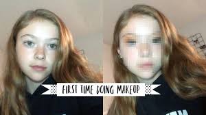 my first time doing makeup you