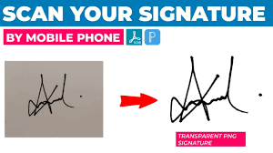 create transpa png signature