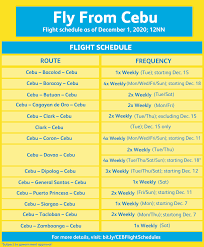 cebu pacific schedule list of