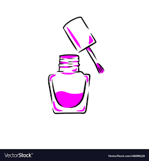 pink brush sketch vector image