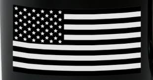 american flag subdued black full color