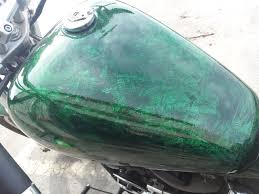 Marble Effect Paint Custom Motorcycle