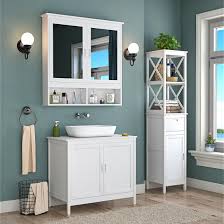 Mia Bathroom Double Mirror Wall Cabinet