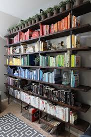 diy pipe shelves industrial bookshelf