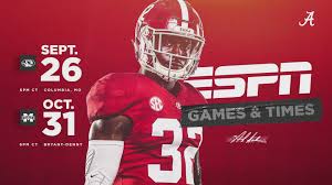 🗒️ » bit.ly/2w5nl84 #builtbybama #rolltide see more. Five Game Times And Networks Announced For Alabama S 2020 Games Rocketcitynow Com