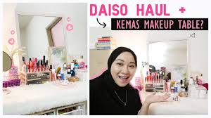 daiso haul organize makeup table