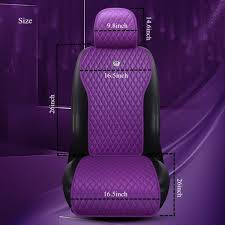 Purple Universal Leather Car Seat Cover